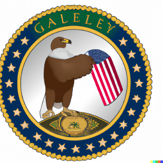 seal of the president of the united states with a guinea pig instead of an eagle